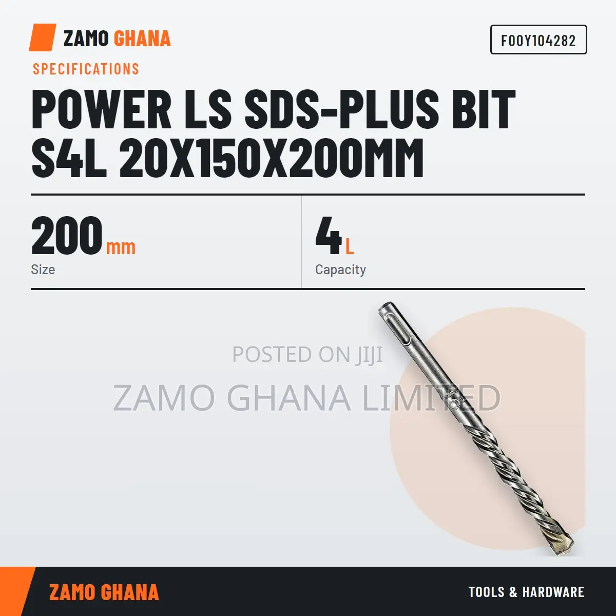 Power Ls SDS-Plus Bit S4L 20X150X200Mm - F00Y104282