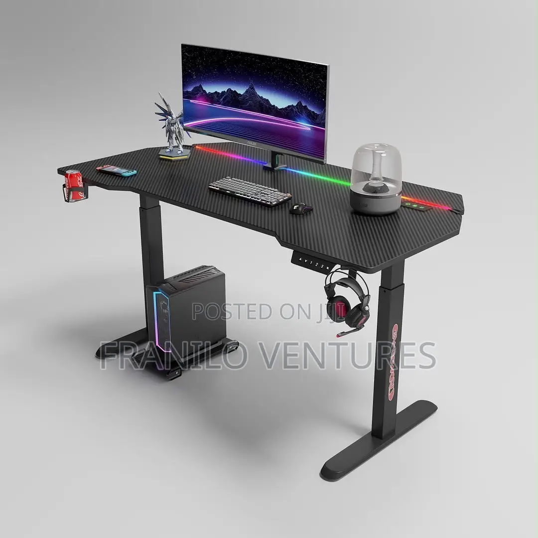 Electric Height Adjustable Desk With RGB (1.4m)- Premium