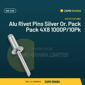 Alu Rivet Pins Silver Or. Pack Pack 4X8 1000p/10Pk - OAR-S4X8
