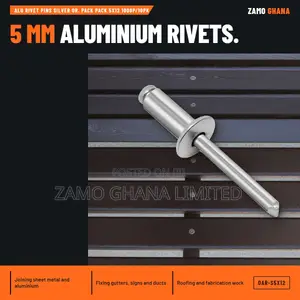 Alu Rivet Pins Silver Or. Pack Pack 5X12 1000p/10Pk - OAR-S5X12