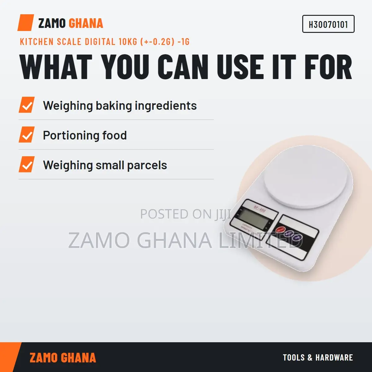 Kitchen Scale Digital 10Kg (+-0.2g) -1g - H