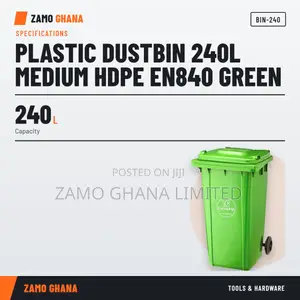 Plastic Dustbin 240L Medium Hdpe En840 Green - BIN-240