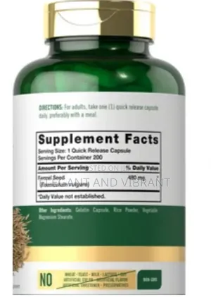 Fennel Seed 480mg | 200 Capsules
