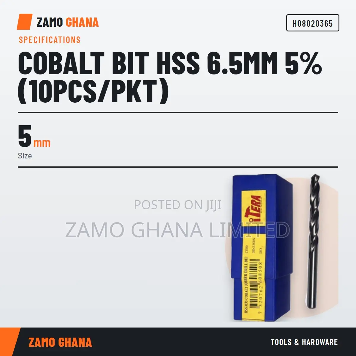 Cobalt Bit HSS 6.5Mm 5% (10Pcs/Pkt) - H