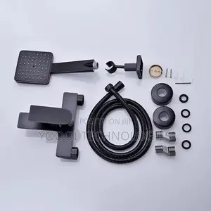 Modern Matte Black 2in 1 Shower Set