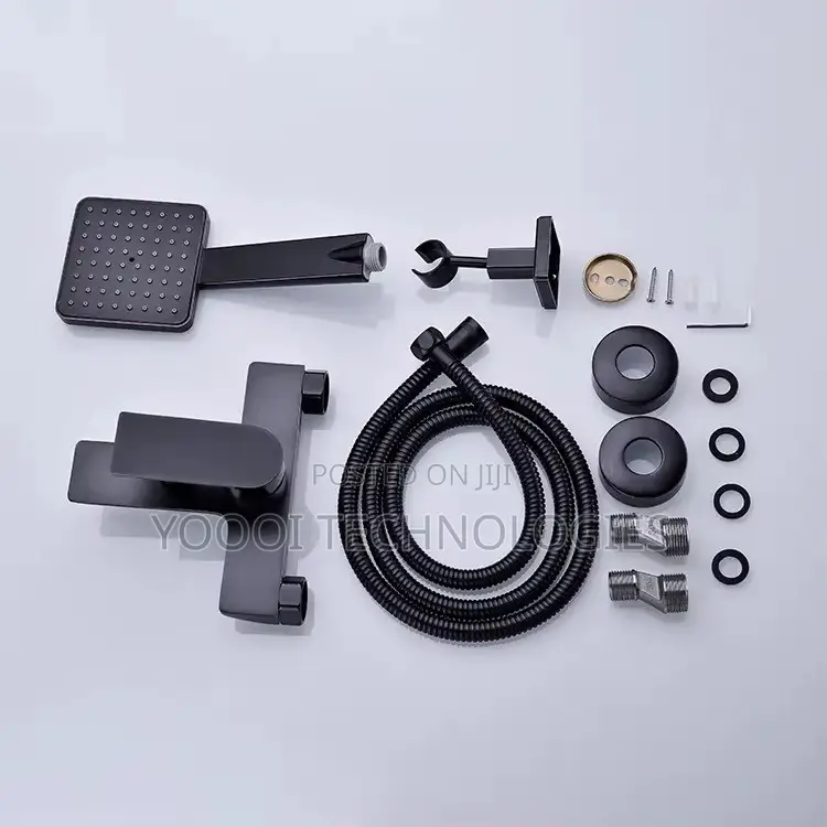 Modern Matte Black 2in 1 Shower Set