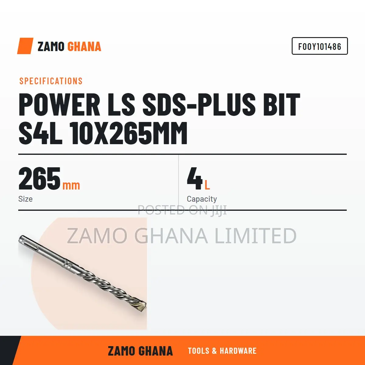 Power Ls SDS-Plus Bit S4L 10X265Mm - F00Y101486