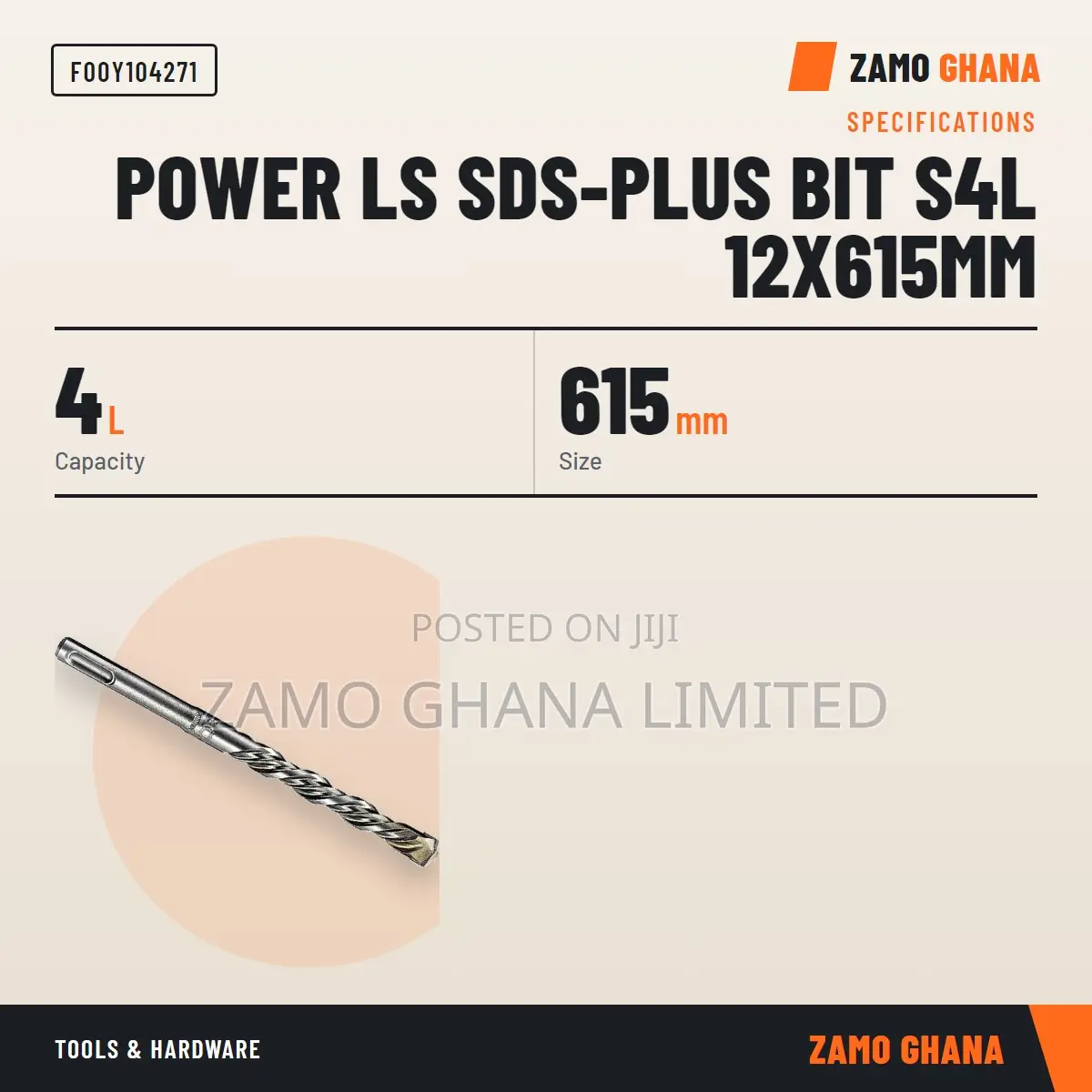 Power Ls SDS-Plus Bit S4L 12X615Mm - F00Y104271