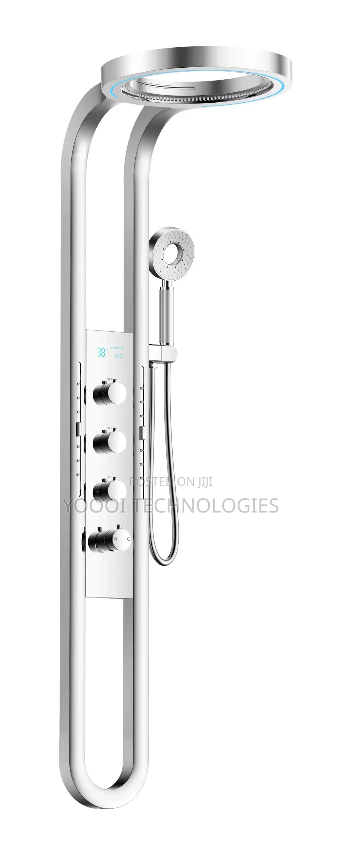 Digital Thermostatic Rain Round Panel Shower