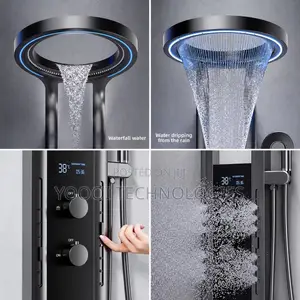 Digital Thermostatic Rain Round Panel Shower