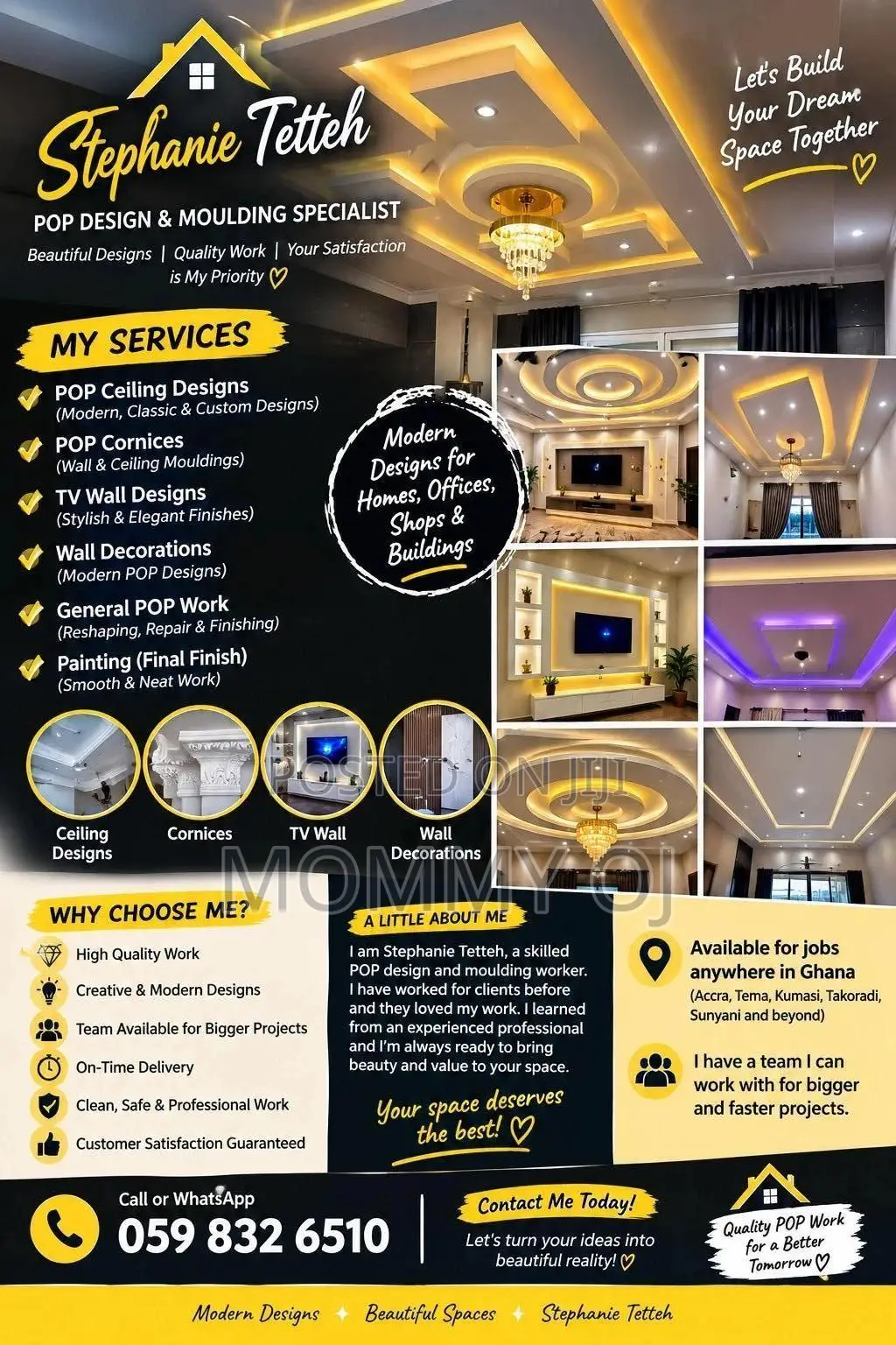 Professional POP Ceiling Designer & Installer in Ghana