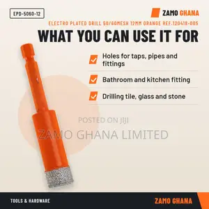 Electro Plated Drill 50/60Mesh 12Mm Orange Ref.120418-00 - EPD-5060-12