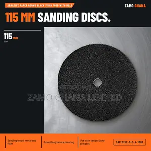 Abrasive Paper Round Black 115Mm 100P With Hole - SAITDISC-D-C-X-100P
