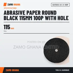 Abrasive Paper Round Black 115Mm 100P With Hole - SAITDISC-D-C-X-100P