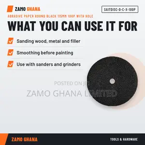 Abrasive Paper Round Black 115Mm 100P With Hole - SAITDISC-D-C-X-100P