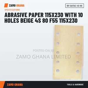 Abrasive Paper 115X230 With 10 Holes Beige 4S 80 F55 - BV-SAITAC-4S-80