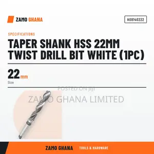 Taper Shank HSS 22Mm Twist Drill Bit White (1Pc) - H