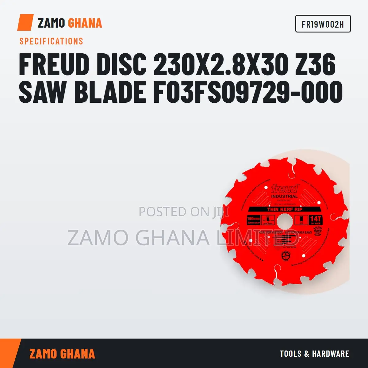 Freud Disc 230X2.8X30 Z36 Saw Blade F03Fs09729-000 - FR19W002H