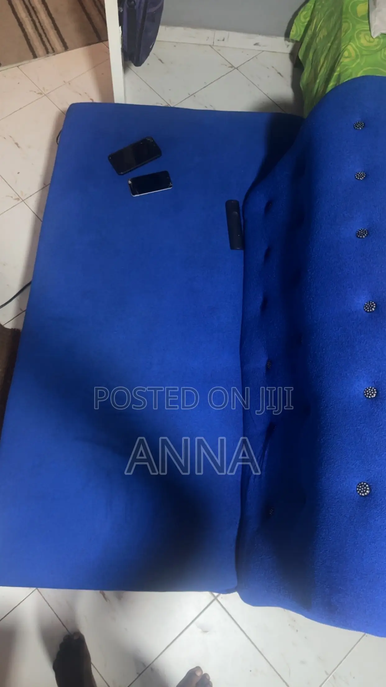 Blue 2 in 1 Sofa