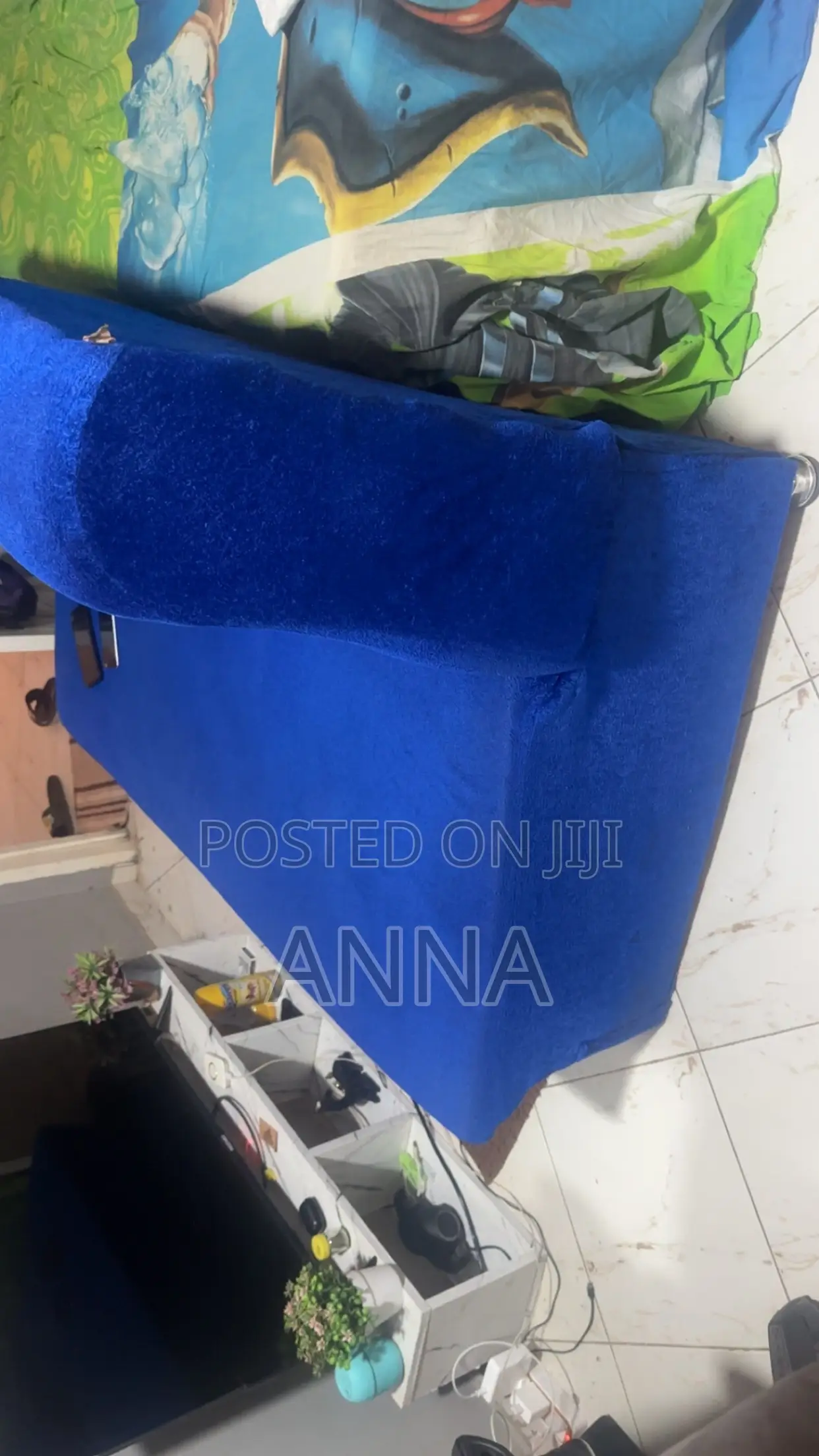 Blue 2 in 1 Sofa