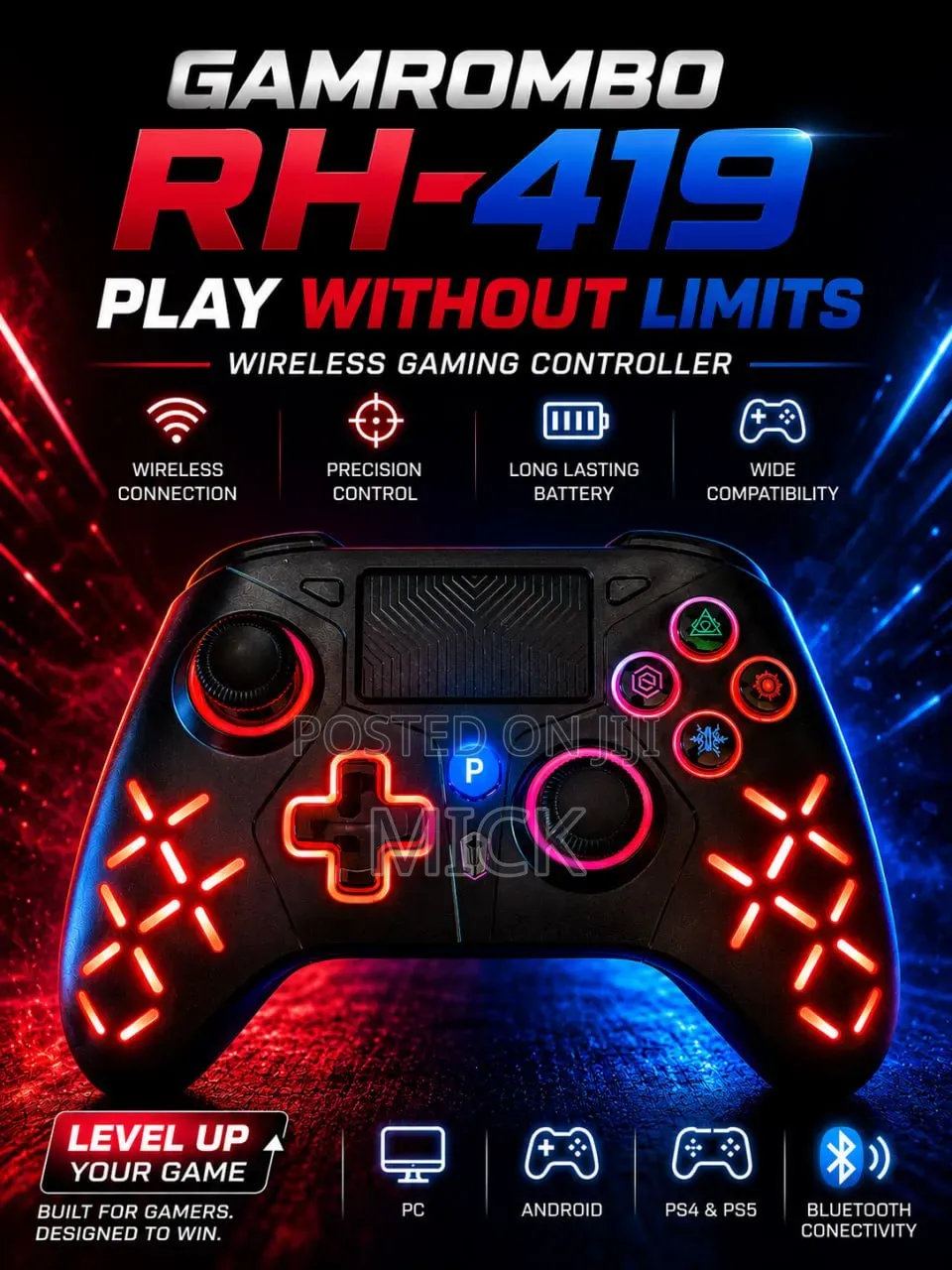 Gamepad (GAMROMBO RH-419) Wireless Controller