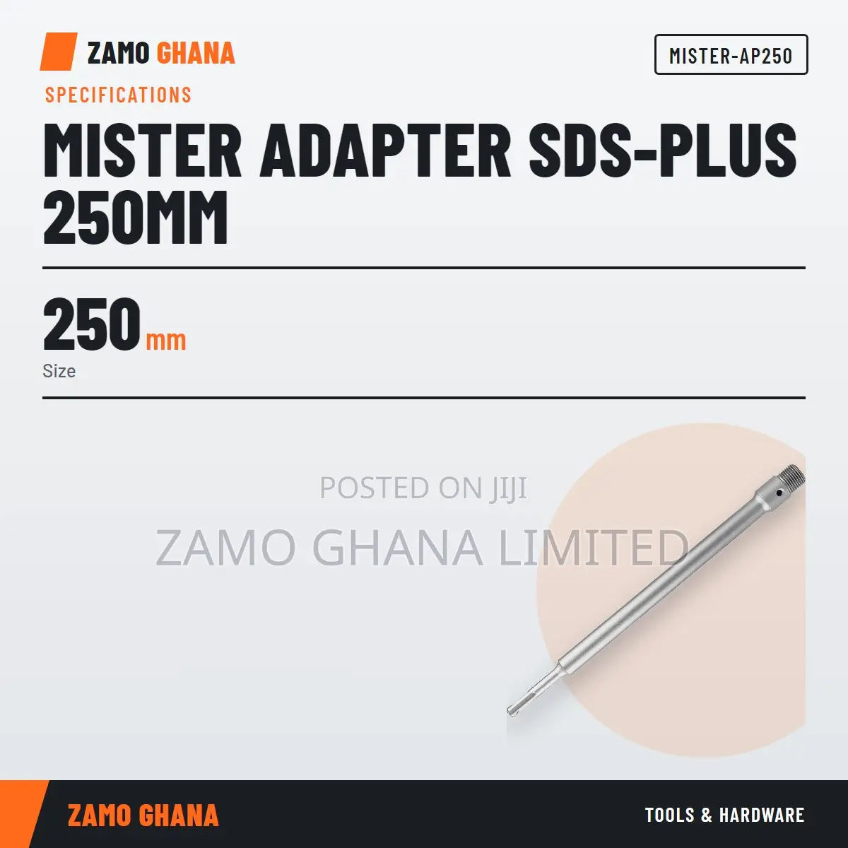 Mister Adapter SDS-Plus 250Mm - MISTER-AP250