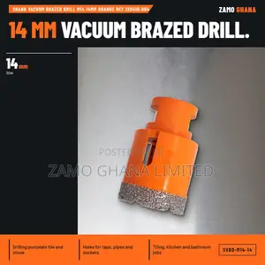 Shank Vacuum Brazed Drill M14 14Mm Orange Ref.120416-004 - SVBD-M14-14