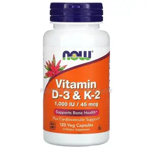 Now Foods, Vitamin D-3 K-2, 1000 Iu/45 McG, 120 Capsules