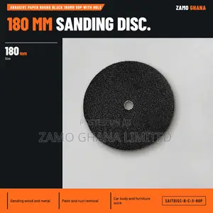 Abrasive Paper Round Black 180Mm 80P With Hole - SAITDISC-B-C-X-80P