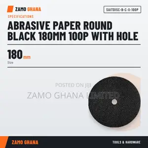 Abrasive Paper Round Black 180Mm 100P With Hole - SAITDISC-B-C-X-100P