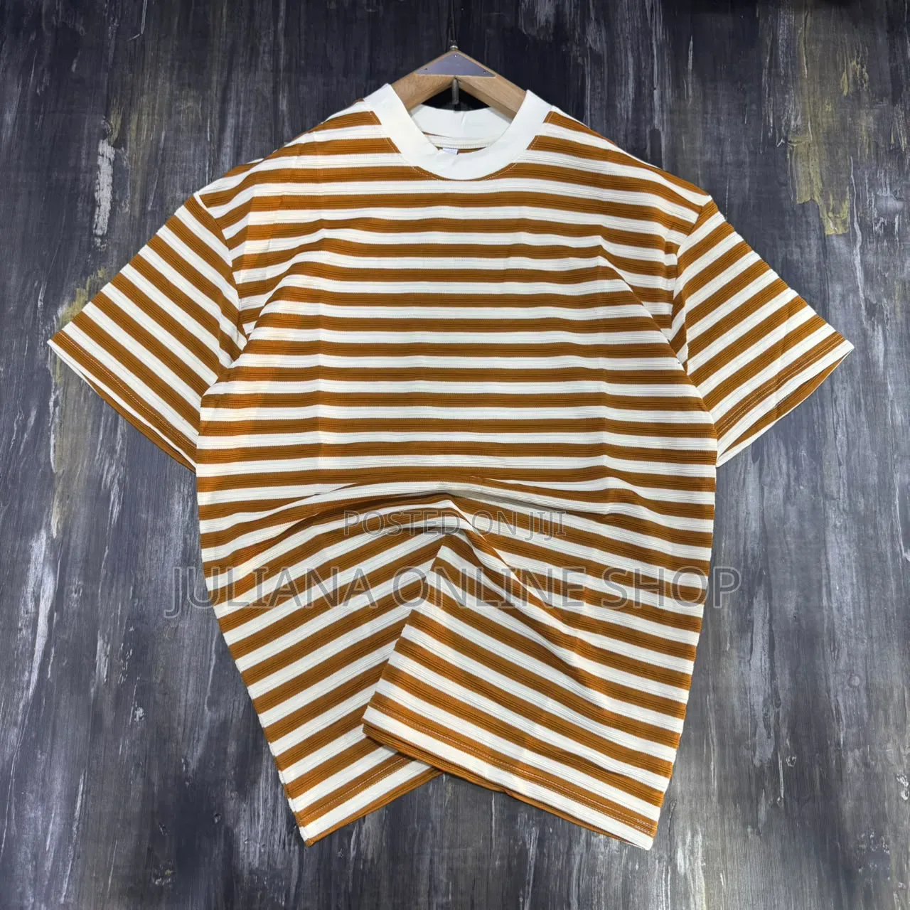 Striped Round Neck T Shirts