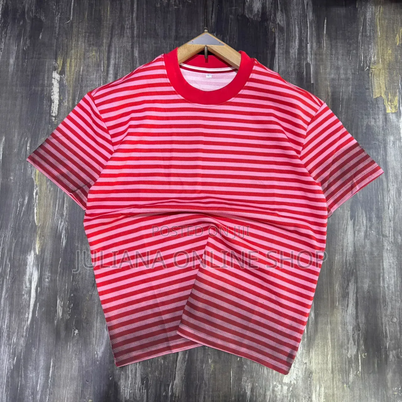 Striped Round Neck T Shirts