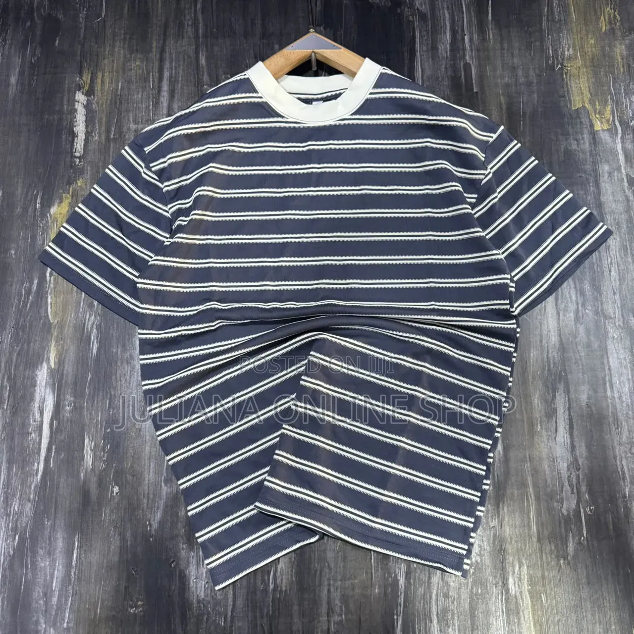 Striped Round Neck T Shirts