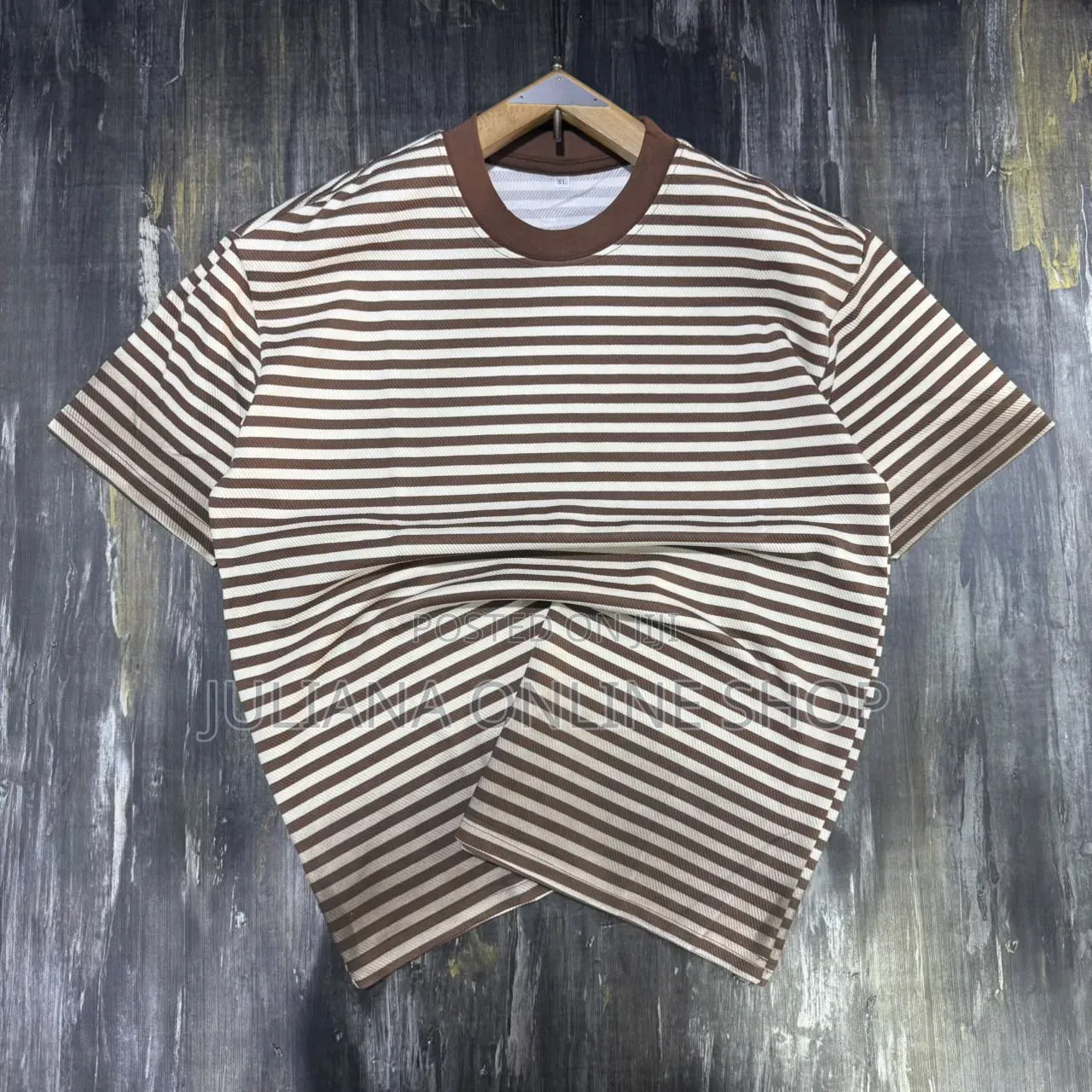 Striped Round Neck T Shirts
