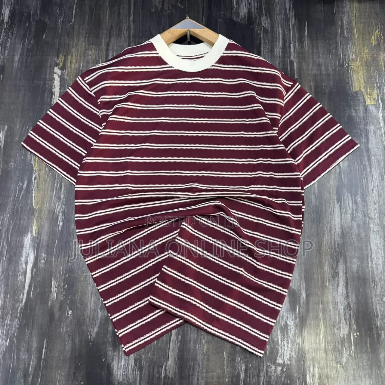 Striped Round Neck T Shirts