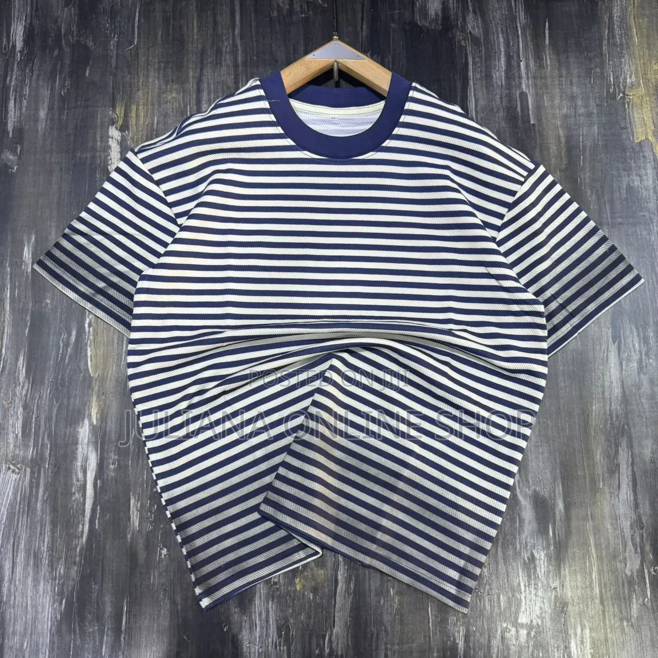 Striped Round Neck T Shirts