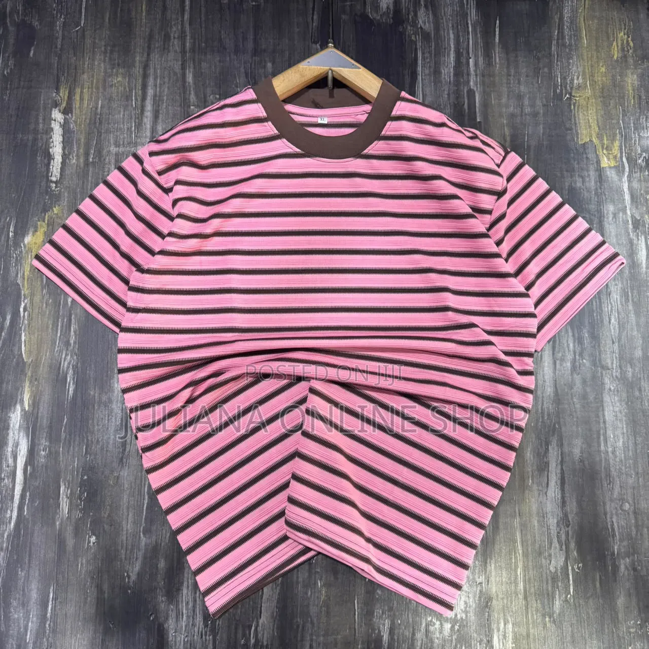 Striped Round Neck T Shirts