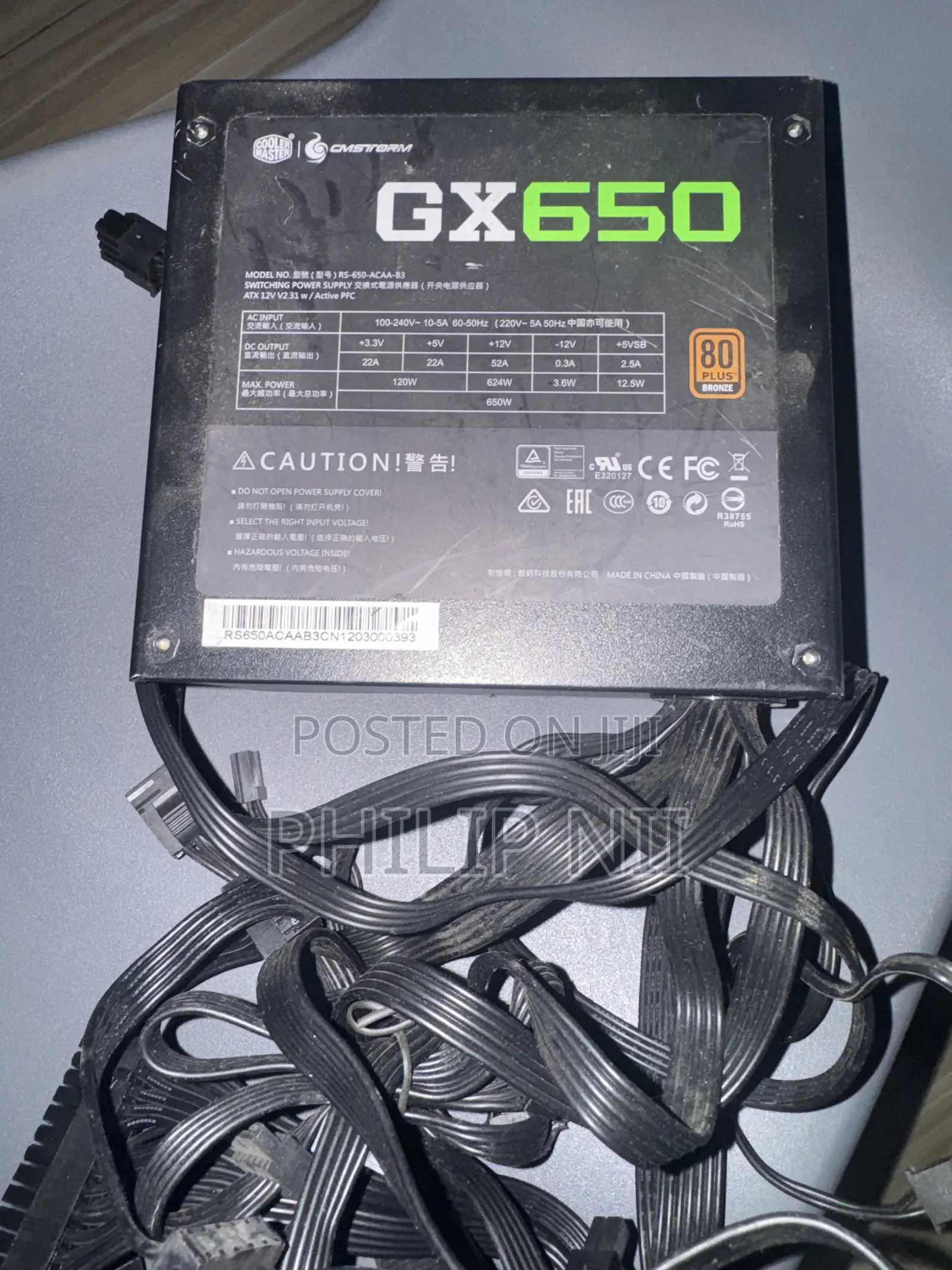 Cooler Master GX-650 Power Supply – 650W