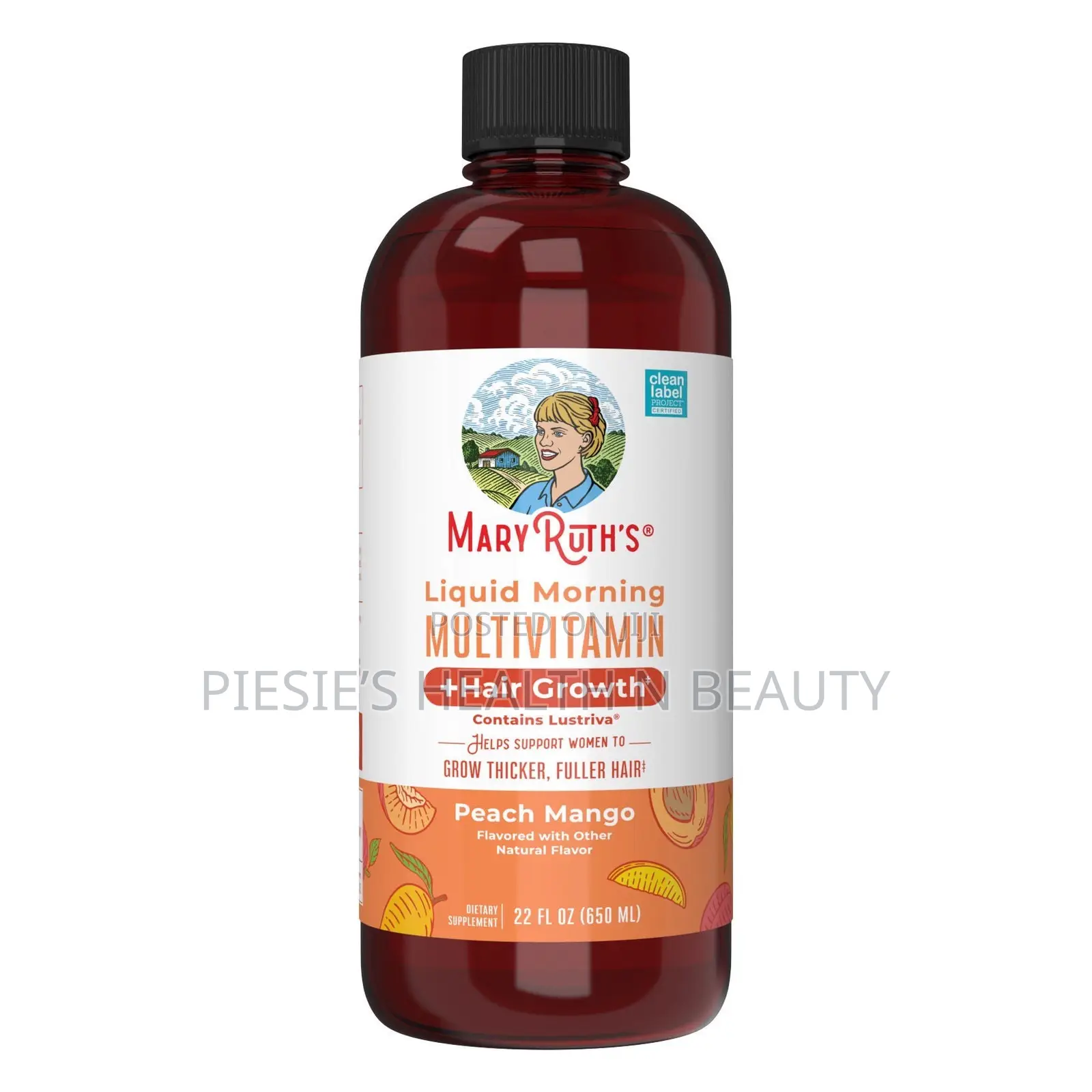MaryRuth's Liquid Morning Multivitamin + Hair Growth, Mango 650ml