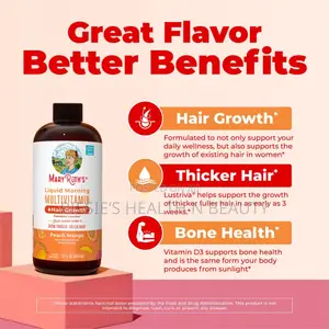 MaryRuth's Liquid Morning Multivitamin + Hair Growth, Mango 650ml