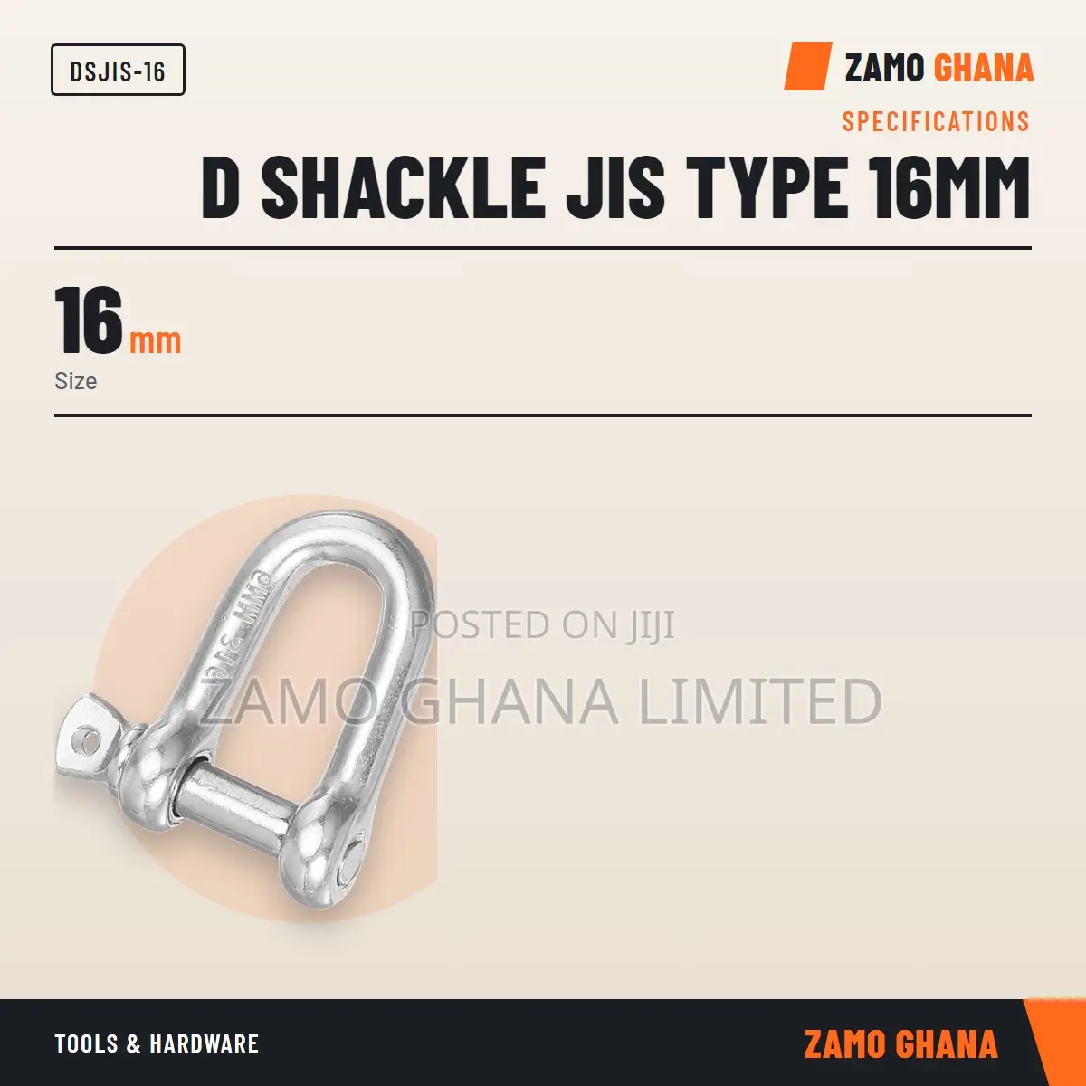 D Shackle Jis Type 16Mm - DSJIS-16