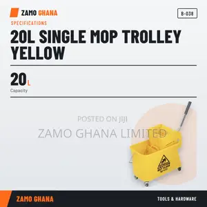 20L Single Mop Trolley Yellow - B-038