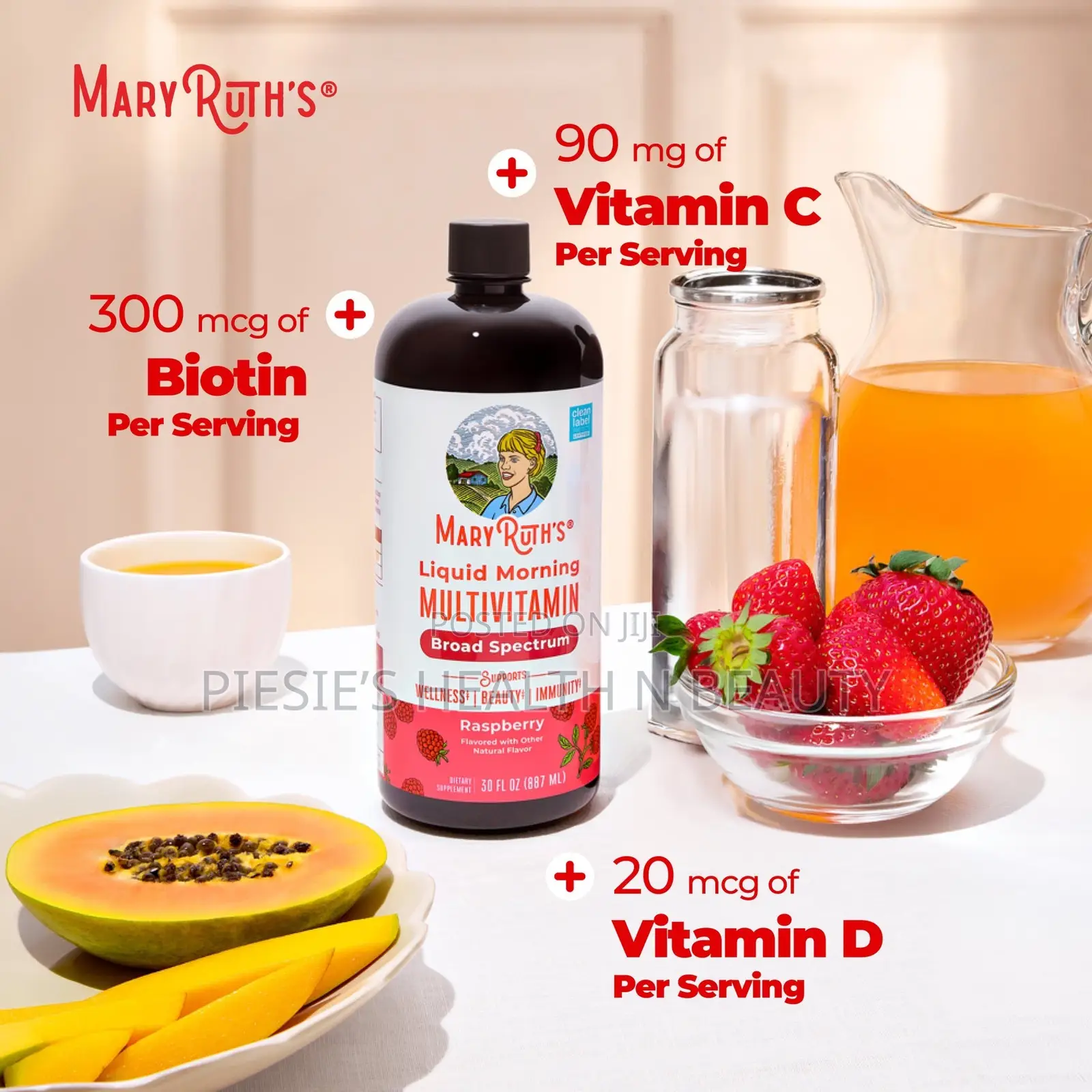 MARYRUTH'S Liquid Morning Multivitamin for Women, Men & Kids, 650ml