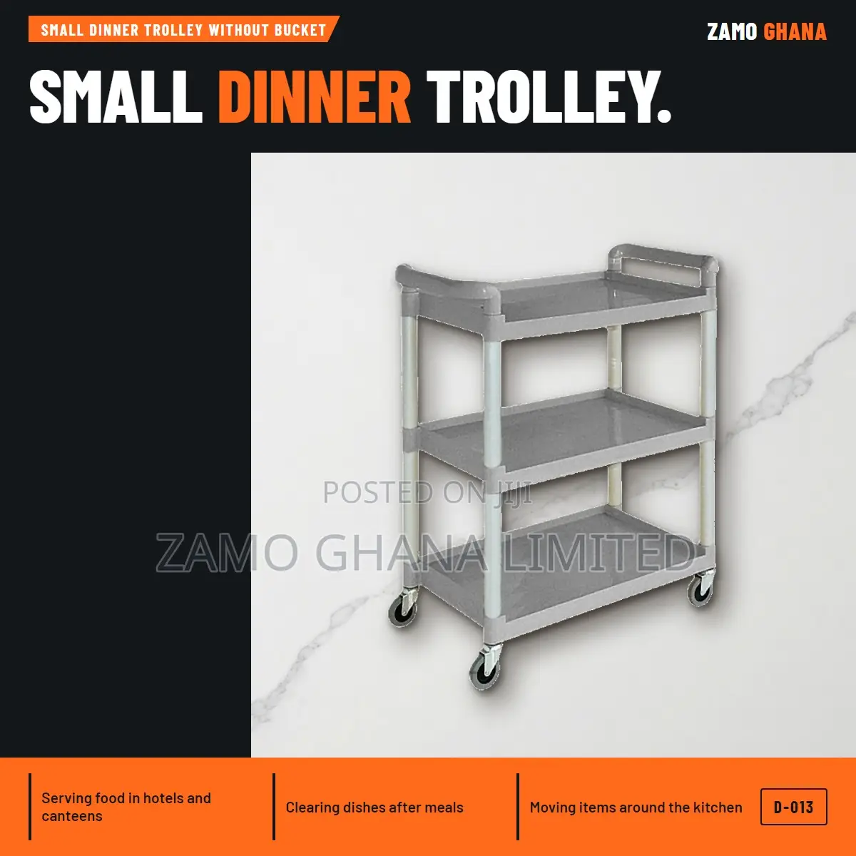 Small Dinner Trolley Without Bucket - D-013