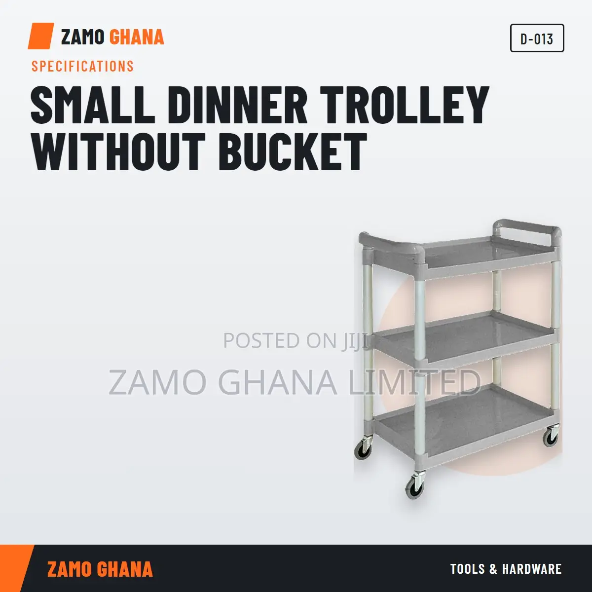 Small Dinner Trolley Without Bucket - D-013
