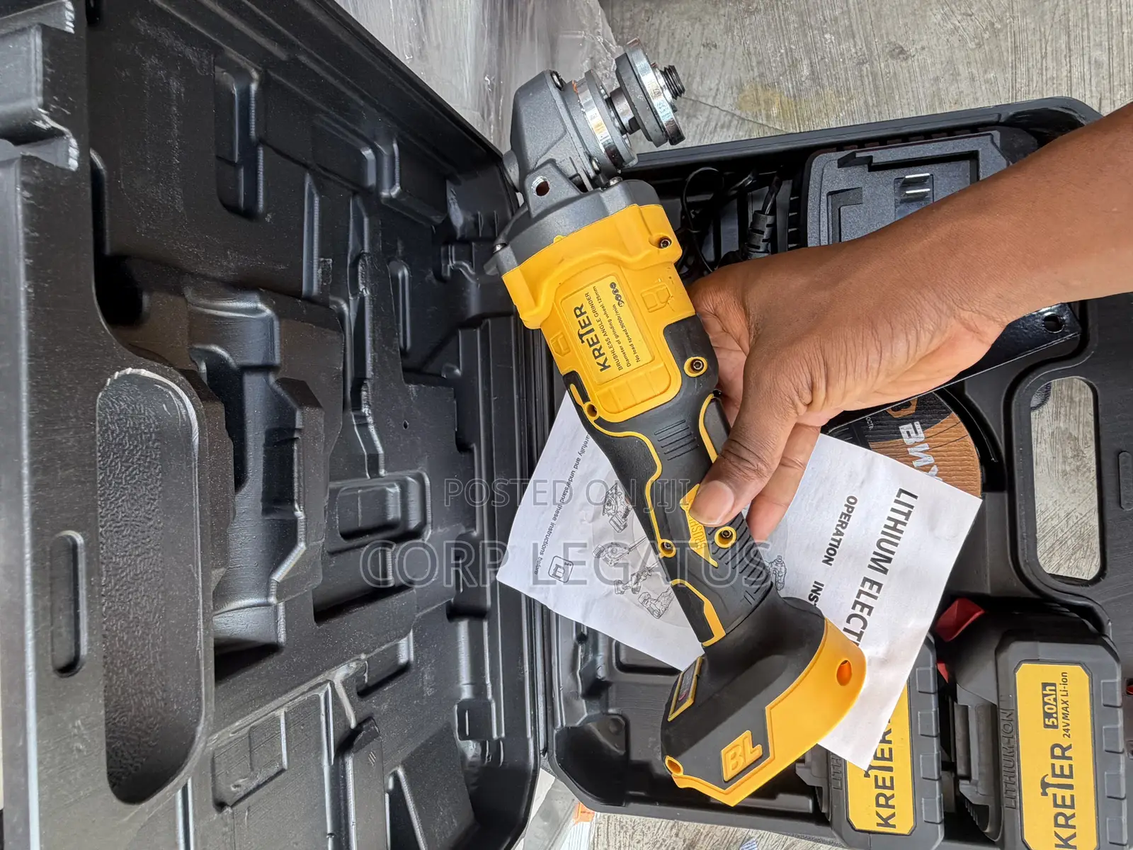 KRETER 5” 125mm Cordless Angle Grinder