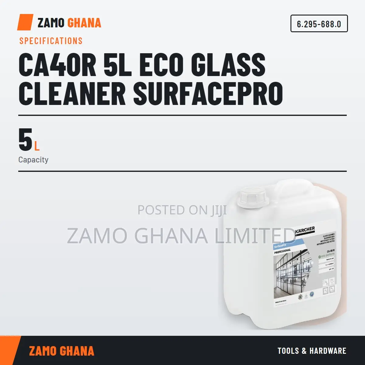 Ca40R 5L Eco Glass Cleaner Surfacepro - 6.295-688.0