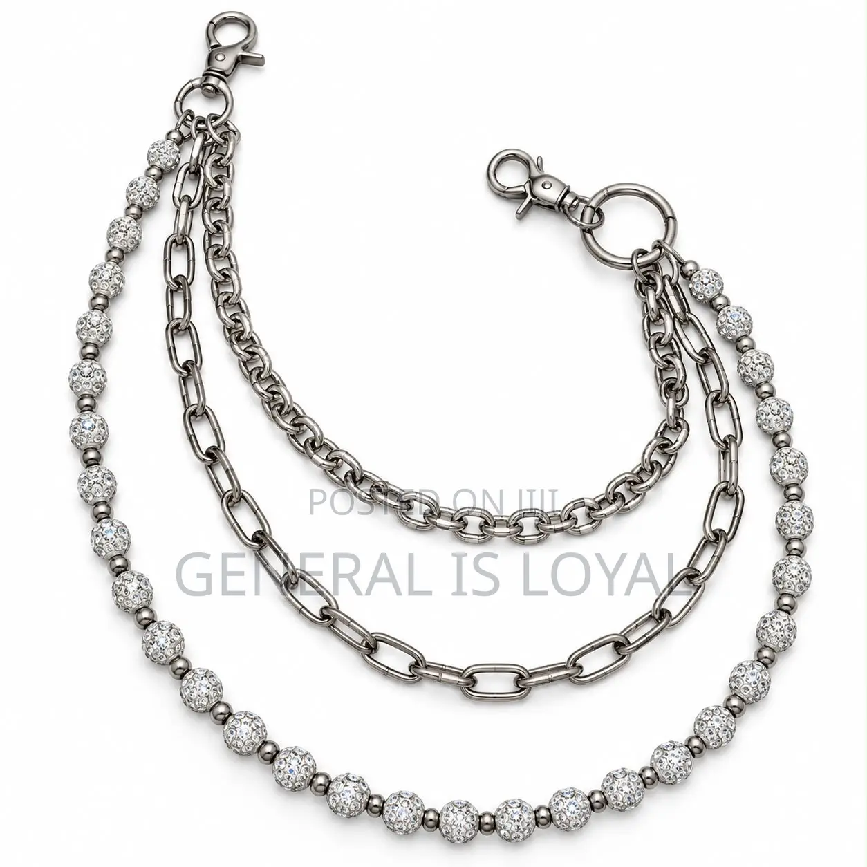 Peals Silver and Stainless Side Chain for Jeans