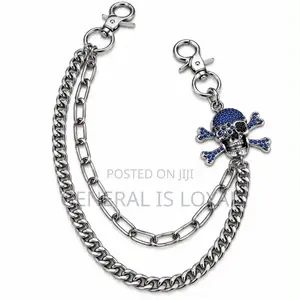 Mix Brand Silver Stainless Jeans Side Chains Unisex