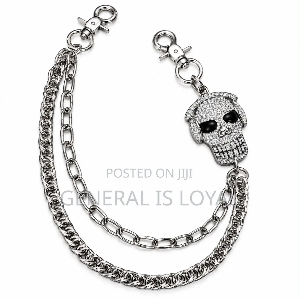 Mix Brand Silver Stainless Jeans Side Chains Unisex